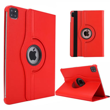 Housse Apple iPad Pro 12.9 Pouces 2022 / iPad Pro 12,9 2021 / iPad Pro 12,9 2020 6e/5e/4eme generation rotative 360 degrés rouge - Etui pochette