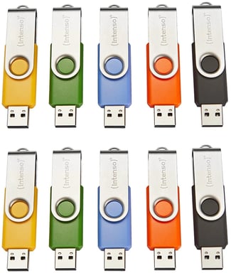 Intenso Basic Line unidad flash USB 4 GB USB tipo A 2.0 Negro, Azul, Verde, Naranja, Amarillo