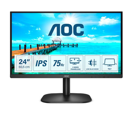 AOC B2 24B2XH/EU LED display 60,5 cm (23.8'') 1920 x 1080 pixels Full HD Noir