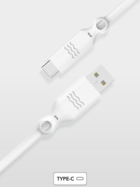 Cable USB A/USB C reciclable 1,2 m Blanco Solo Verde