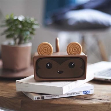 Mob - Adorabile altoparlante - potente baffle Bluetooth con 3+3W (2 altoparlanti), microfono e modalità stereo - durata della batteria da 3 a 5 ore (scimmia)