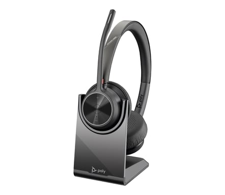 Poly Micro-casque stéréo USB-A Voyager 4320 UC + adaptateur USB-A BT700 + base de chargement