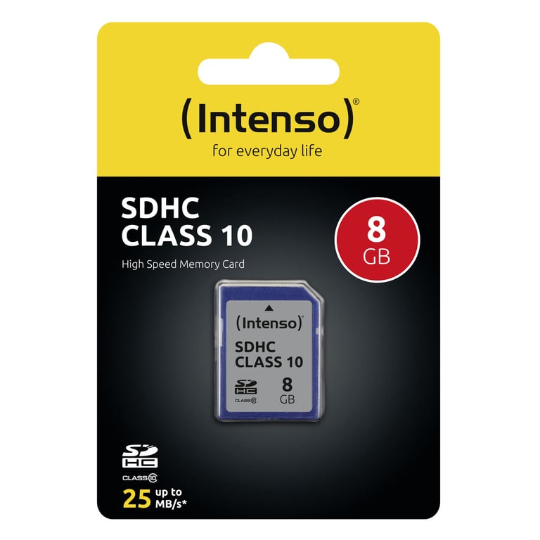 Intenso Class 10 Carte mémoire flash 8 Go Class 10 SDHC - vue 3