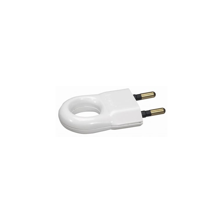Legrand fiche male 2 poles 6a avec anneau d'extraction - vue 3