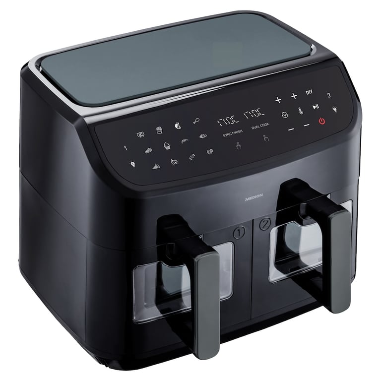Friteuse à Air Chaud MEDION P20 Twin 2 paniers 9 programmes - vue 2