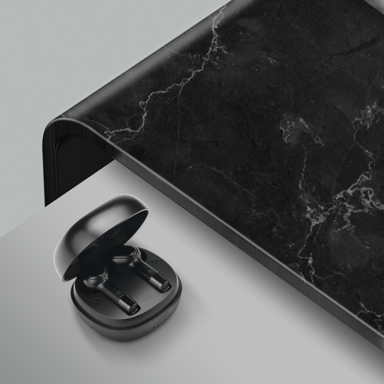 Écouteurs sans fil Sonik Pro intra-auriculaires avec boîtier de chargement, Noir onyx