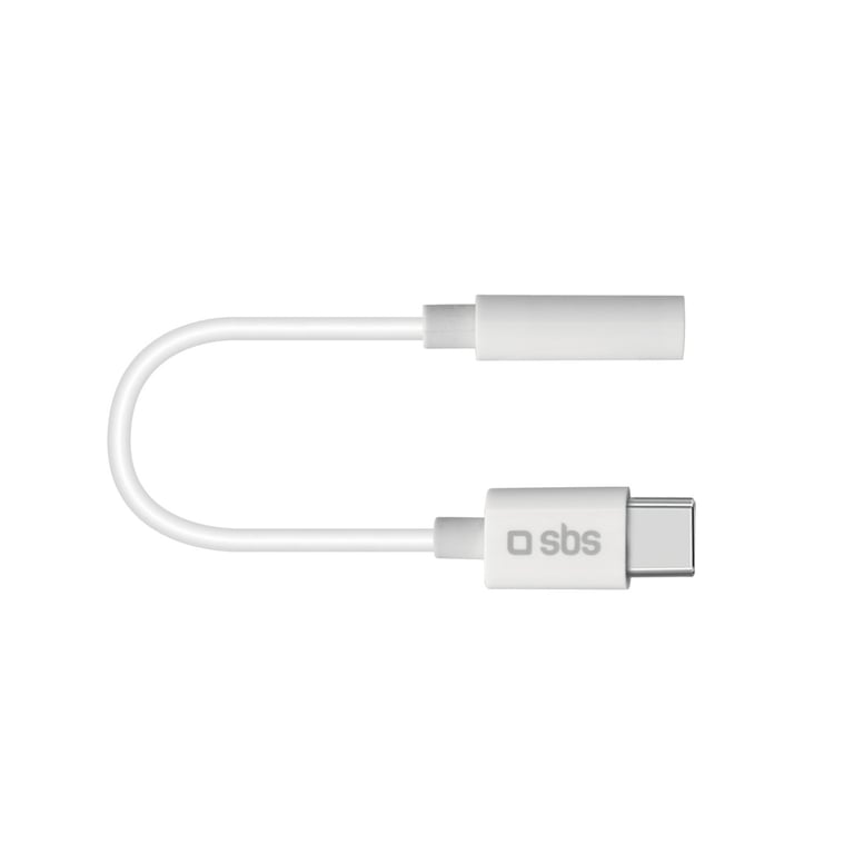 SBS TEINTJACKTYCFMW câble de téléphone portable Blanc 0,09 m 3,5mm USB C - vue 3
