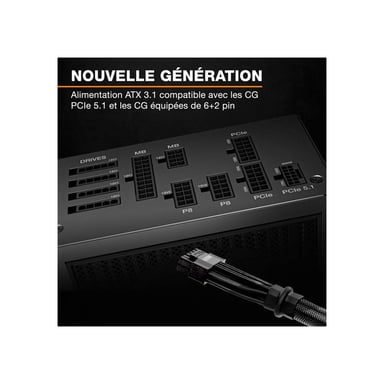Alimentation ATX be quiet! Dark Power 14 850W ATX 3.1 Modulaire 80 PLUS Titanium Noir