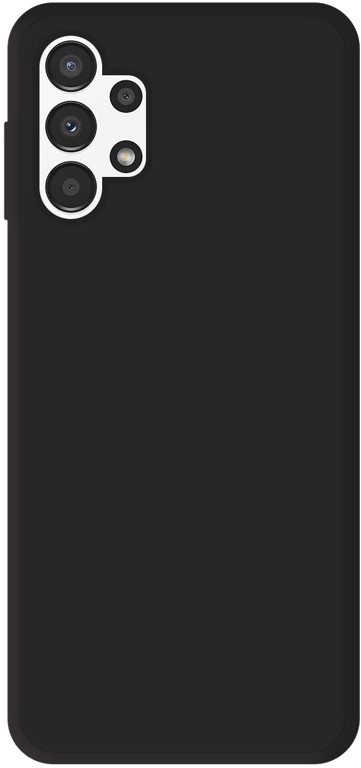 Coque silicone unie compatible Mat Noir Samsung Galaxy A13