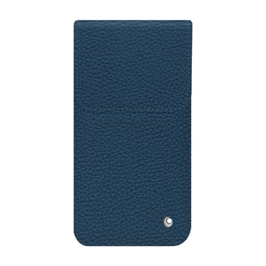 Pochette cuir Apple iPhone 16 Plus -  - Bleu - Cuir grainé