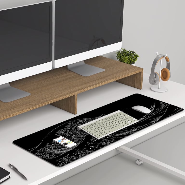 Grand tapis de étendu pour bureau vague Neuf - vue 4