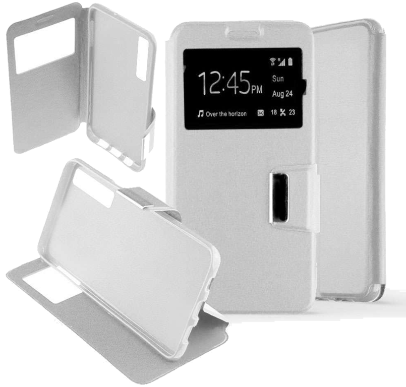 Etui Folio compatible Blanc Samsung Galaxy A7 2018