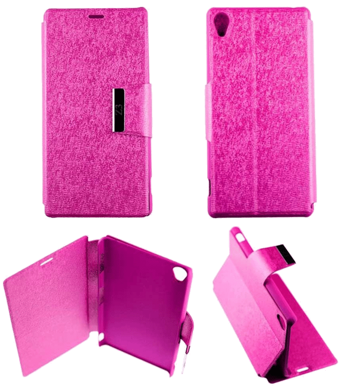 Etui Folio compatible Rose Fushia Sony Xperia Z3