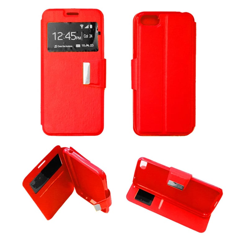 Etui Folio Rouge compatible Huawei Honor 7S Y5 2018 - 1001 coques