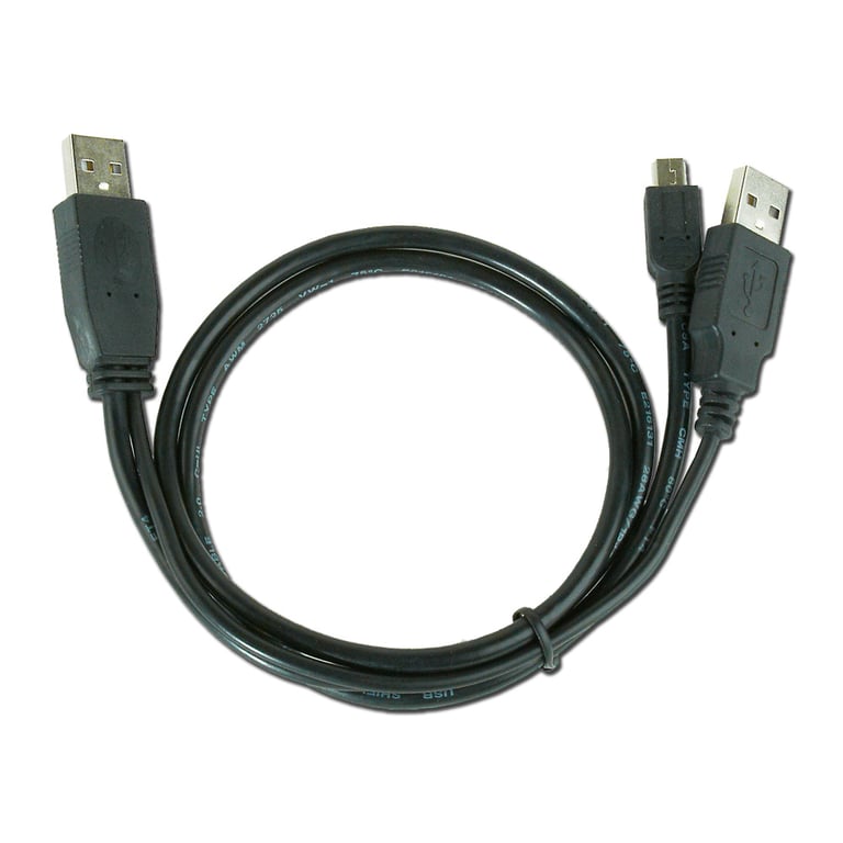 Gembird 0.9m 2x USB 2.0 A/mini-B M câble USB 0,9 m Micro-USB A Mini-USB B Noir - vue 4