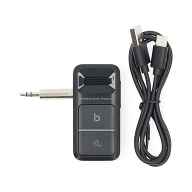 Nedis Receptor de audio Bluetooth AUX 3,5 mm con manos libres Negro