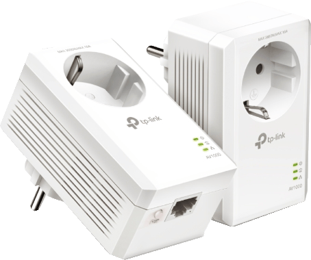 Kit de 2 Adaptateurs CPL AV1000Mbps Prise gigogne + Port Ethernet Gigabit RJ45 Blanc TP-Link