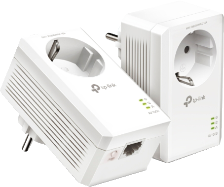 Kit de 2 Adaptateurs CPL AV1000Mbps Prise gigogne + Port Ethernet Gigabit RJ45 Blanc TP-Link - Neuf