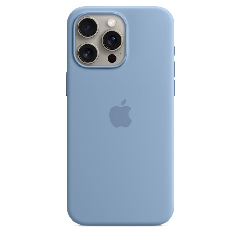 Apple Coque Silicone MagSafe iPhone 15 Pro Max Ciel - vue 2