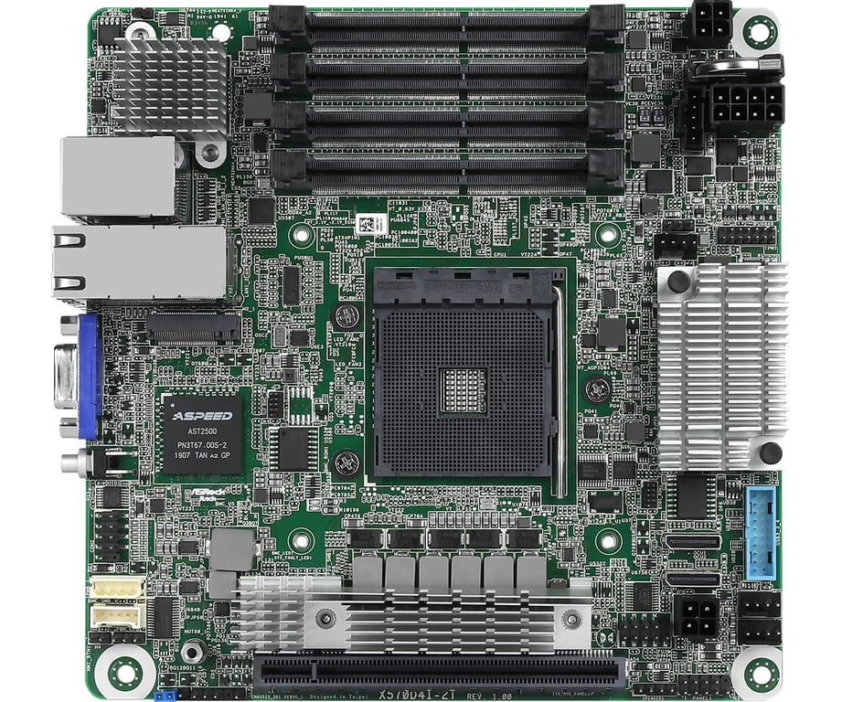 Asrock X570D4I 2T carte mère AMD X570 Emplacement AM4 mini ITX Neuf