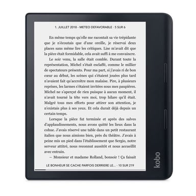 Kobo Sage Liseuse Écran tactile 32 Go Wifi Noir