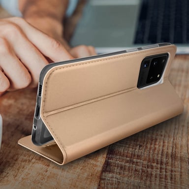 Funda Samsung Galaxy S20 Ultra cierre magnético F. Soporte Dux Ducis – Oro rosa
