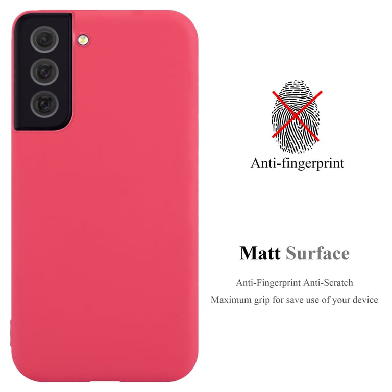 Coque pour Samsung Galaxy S22 en CANDY ROUGE Housse de protection Étui en silicone TPU flexible