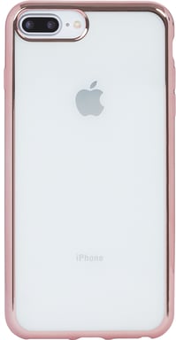 Bigben Connected COVMETPINKIP8P funda para teléfono móvil Metálico, Rosa, Transparente