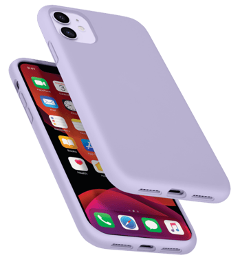 Custodia in gel di silicone morbido antiurto per Apple iPhone 11, lilla viola