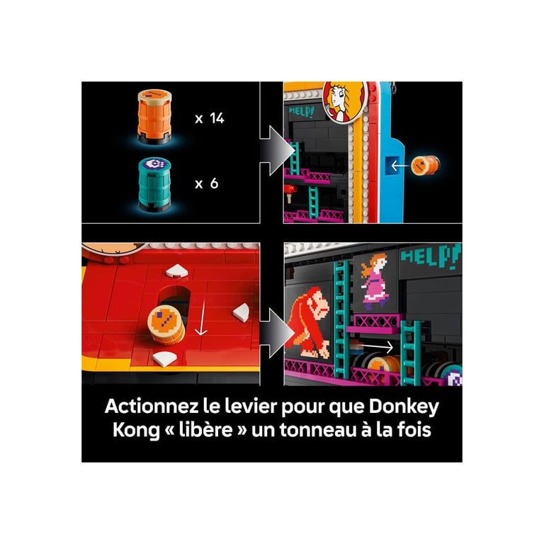 LEGO Donkey Kong Jeu dArcade Donkey Kong Set pour Adulte Maquette 3D Interactive Produit Gaming Collector - vue 8