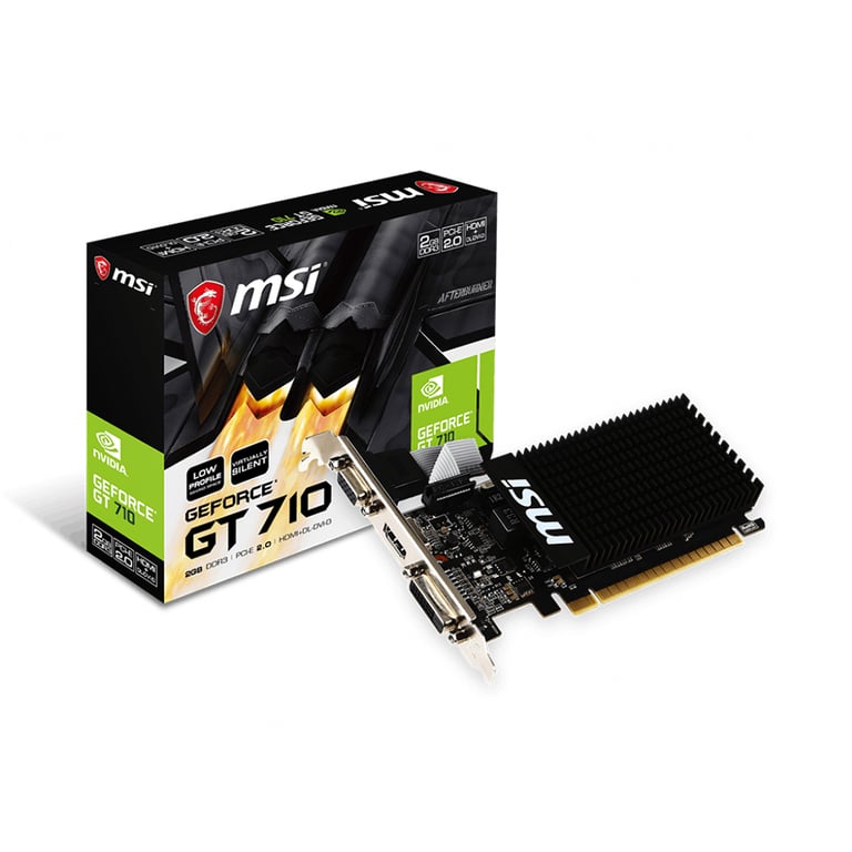MSI GT 710 2GD3H LP carte graphique NVIDIA GeForce GT 710 2 Go GDDR3 Neuf - vue 2