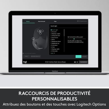 Logitech 920-008222 clavier Souris incluse Universel RF sans fil + Bluetooth AZERTY Français Noir