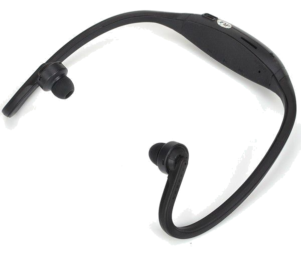 Casque MP3 Sport Sans Fil Lecteur Musique Micro SD Running Vélo Vtt Noir 4 Go Plastique YONIS