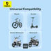 Baseus PrimeTrip support per telefono 2 in 1 per bicicletta / scooter / moto con anello supporto - Magnetico - Universale - Cosmic Black