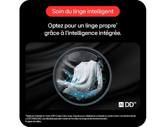 LG WashTower Lave linge 17kg / Seche linge 16kg Colonne de lavage et de sechage grande capacite Panneau de commande central AIDD - vue 5