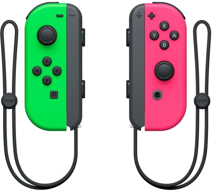 Manettes Joy-Con Vert Néon / Rose Néon pour Console Switch
