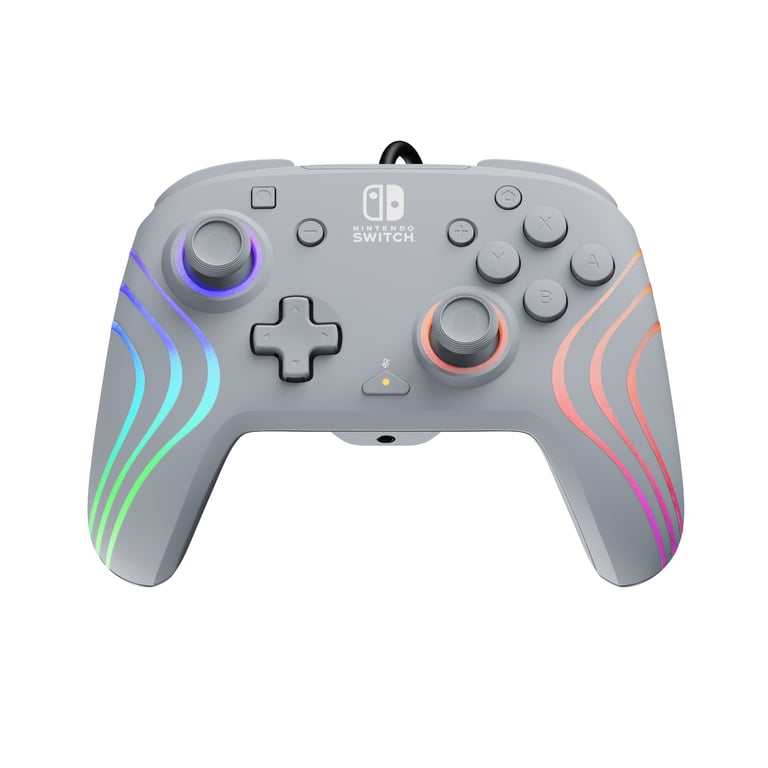 PDP Afterglow Wave USB Manette de jeu Nintendo Switch, Nintendo Switch OLED, Gris - Neuf