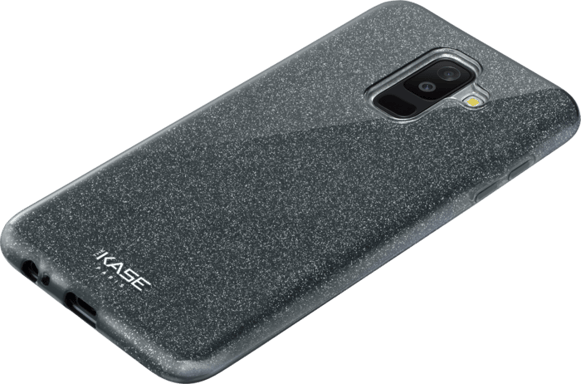 Carcasa delgada con purpurina para Samsung Galaxy A6+ 2018, negro