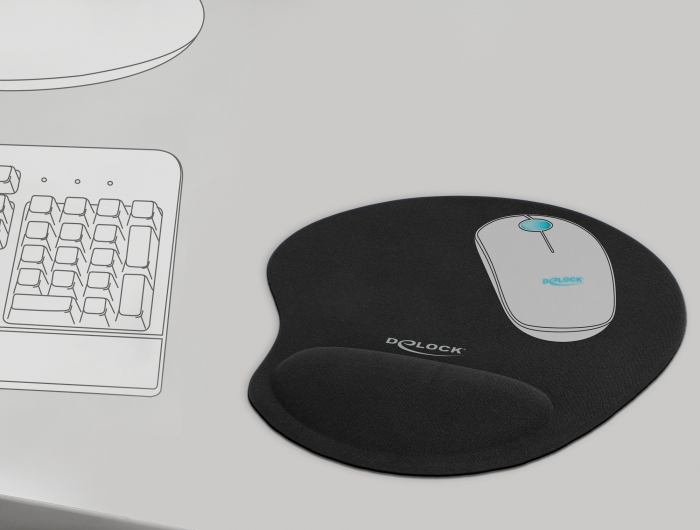 DeLOCK Tapis ergonomique de avec appui de poignet en gel 230 x 202 x 24 mm Neuf - vue 3