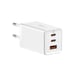 Chargeur GaN PD / QC port 2x USB et 1x USB-C ?65W avec Câble 1m 100W Blanc