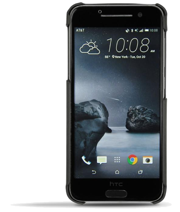 Coque cuir HTC One A9 - Coque arrièreNoir