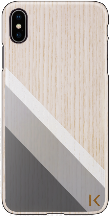 Coque en bois de frêne pour Apple iPhone XS Max, Vert forêt