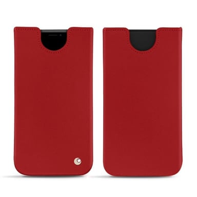 Pochette cuir Apple iPhone Xr - Pochette - Rouge - Cuir lisse