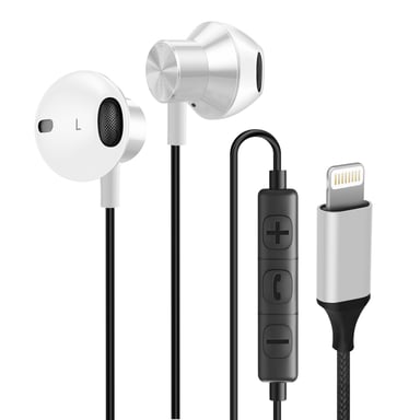 Ecouteurs Filaires Lightning Semi-intra-auiculaire Argent