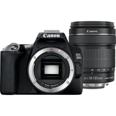 Canon EOS 250D + EF-S 18-135mm IS STM Juego de cámara SLR 24,1 MP CMOS 6000 x 4000 Pixeles Negro