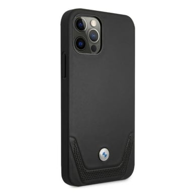 BMW Étui pour iPhone 12 Pro Max 6.7'' Cuir noir perforé