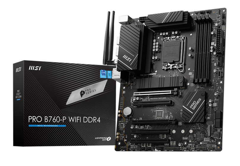 MSI PRO B760-P WIFI DDR4 carte mère LGA 1700 ATX - Neuf