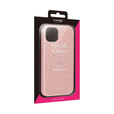 Guscio sottile e scintillante per Apple iPhone 13, oro rosa