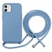 Moxie Funda para iPhone 12 / 12 Pro en TPU Premium Color Lace con cordón para el cuello Azul