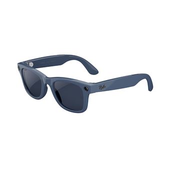 Meta Wayfarer 2 - Lunettes connectées IA Ray-Ban, Bleu cosmique brillant taille grande (Verre Transition)